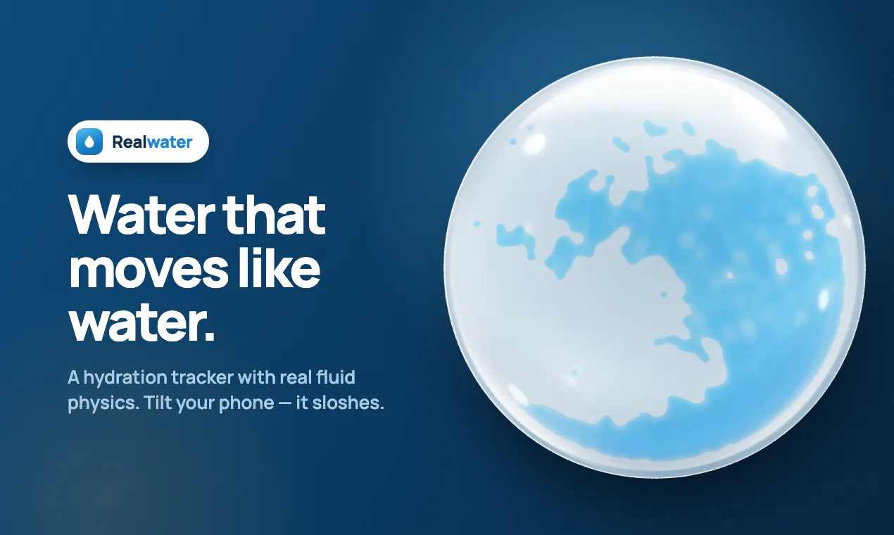 Realwater — Drink water. We track it gallery image