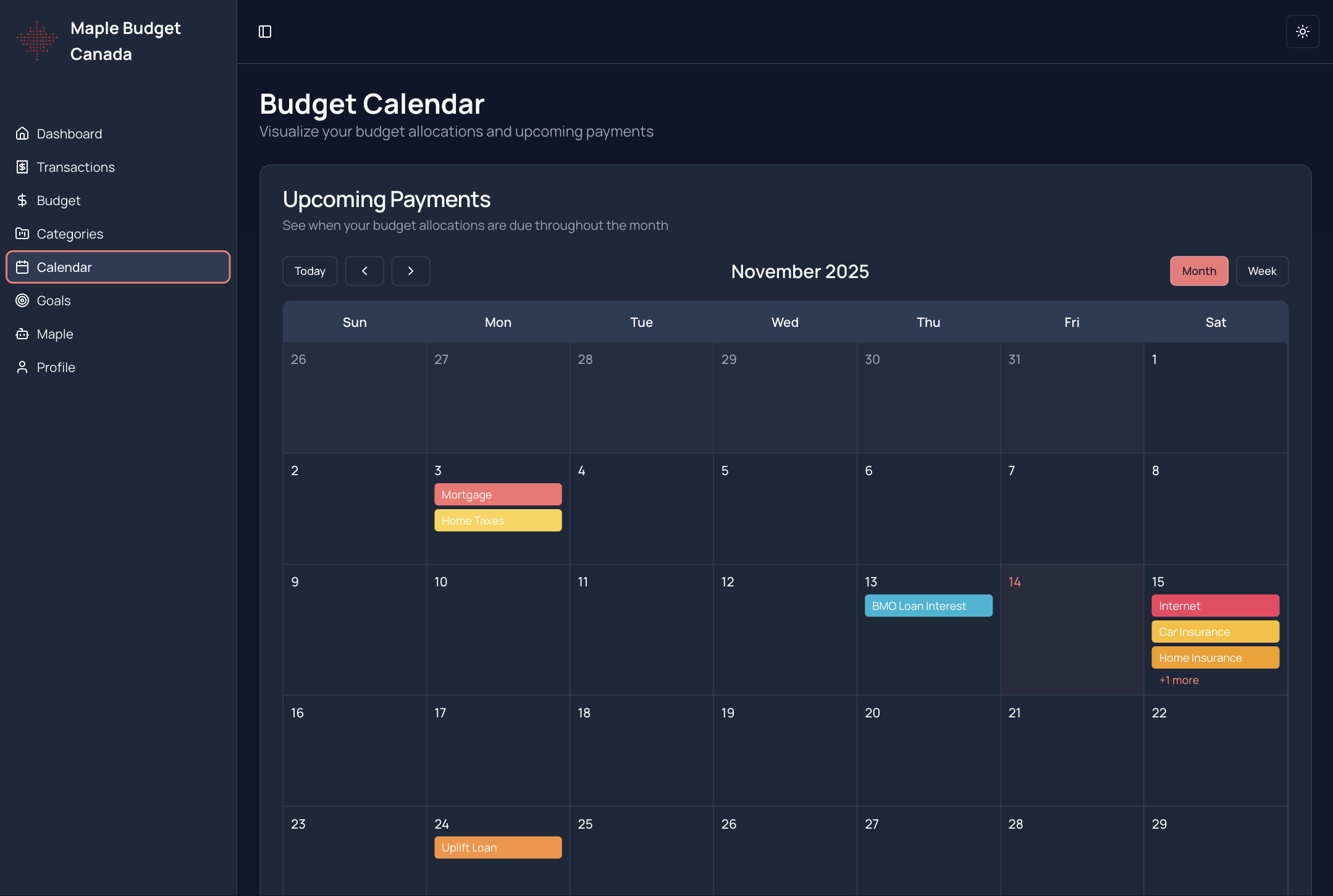Maple Budget Canada - Screenshot 5 preview