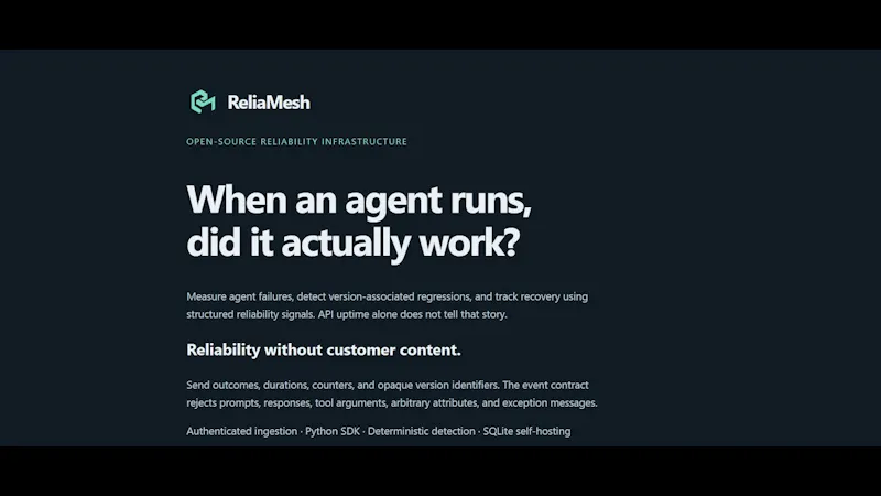 ReliaMesh screenshot 1 (video preview)
