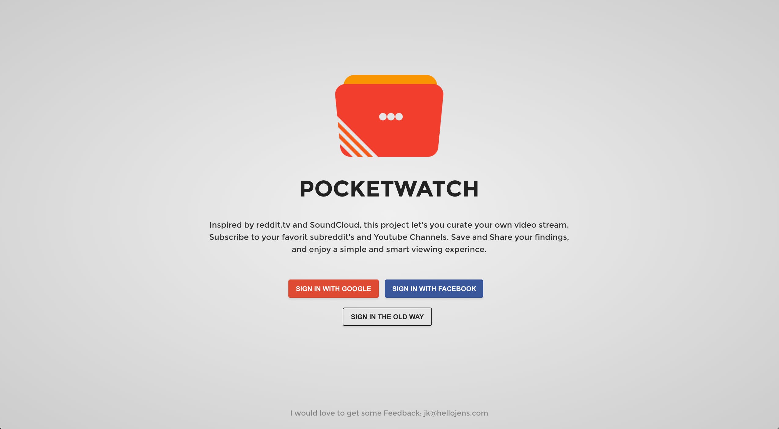 PocketWatch - Curate your own video stream with content from Subreddits and Youtube. media 1