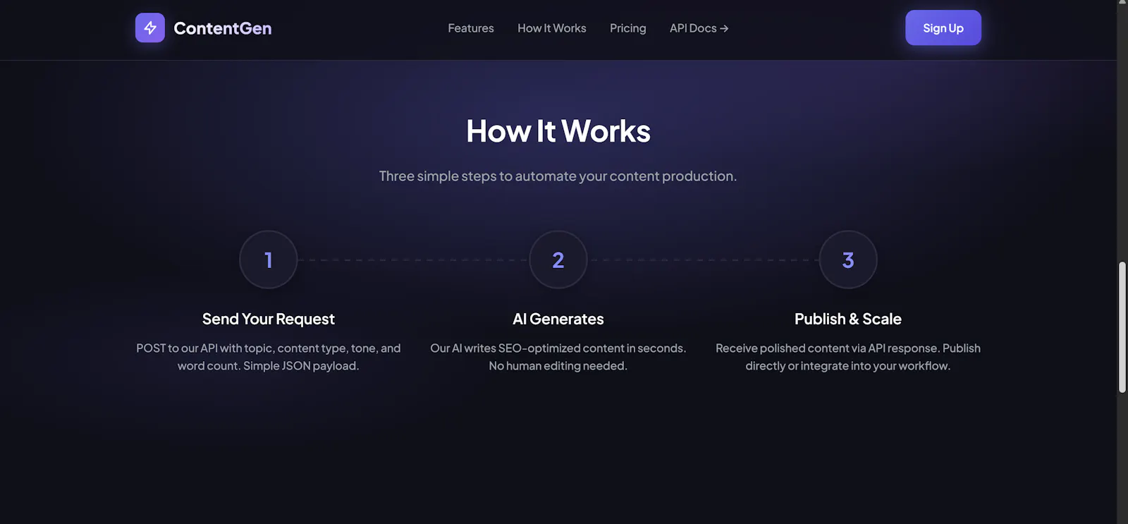 	ContentGen API screenshot 2