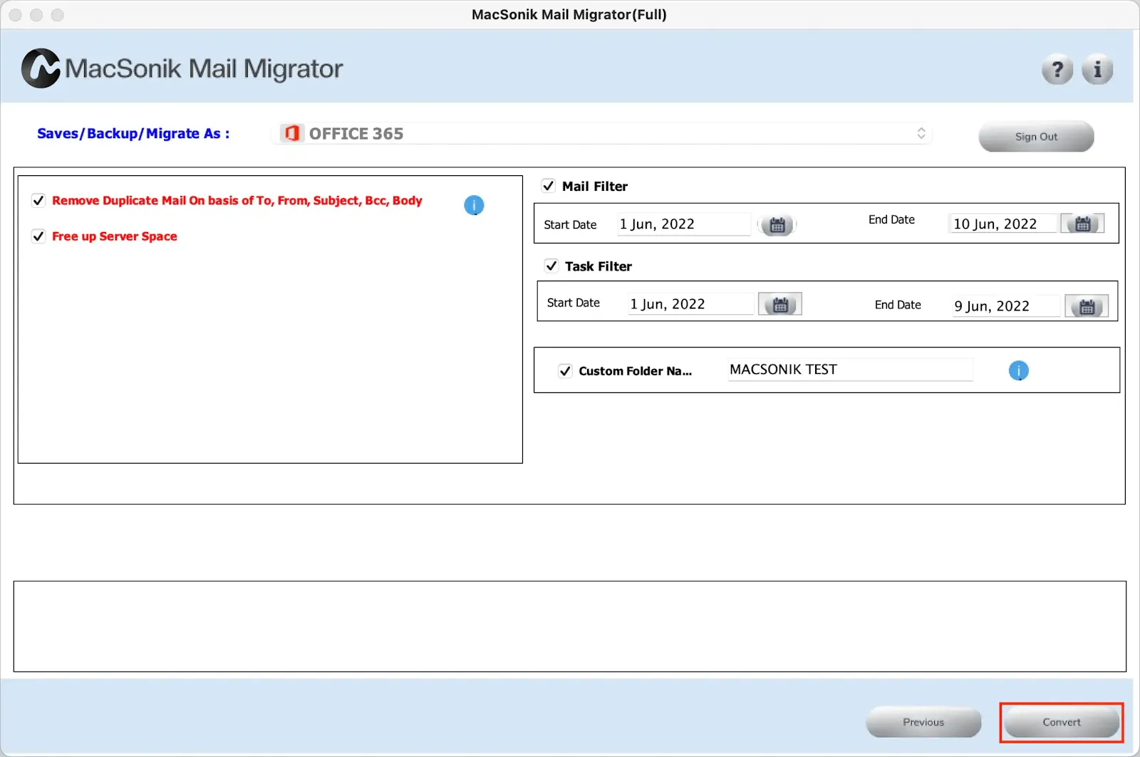 MacSonik Email Migrator screenshot 6