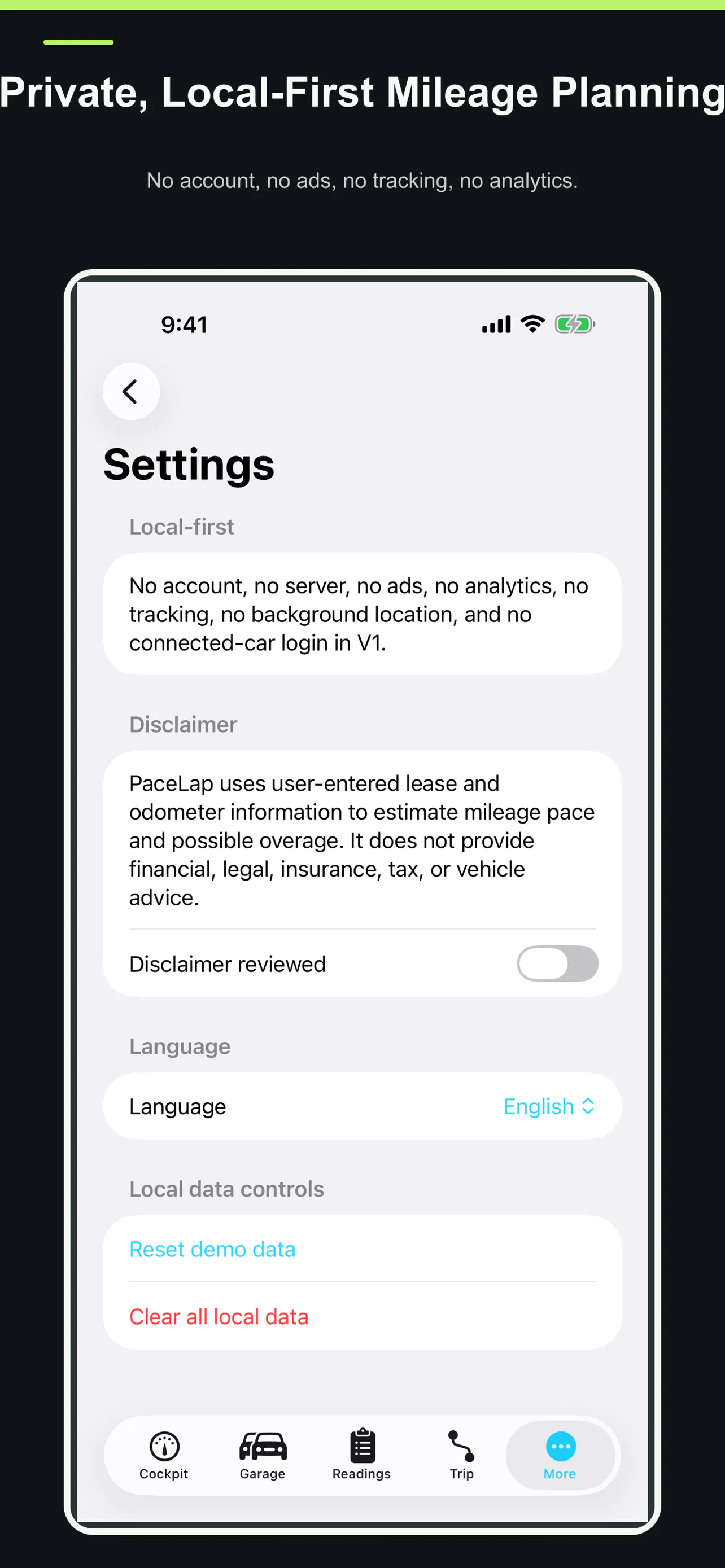 PaceLap: Lease Mileage gallery image