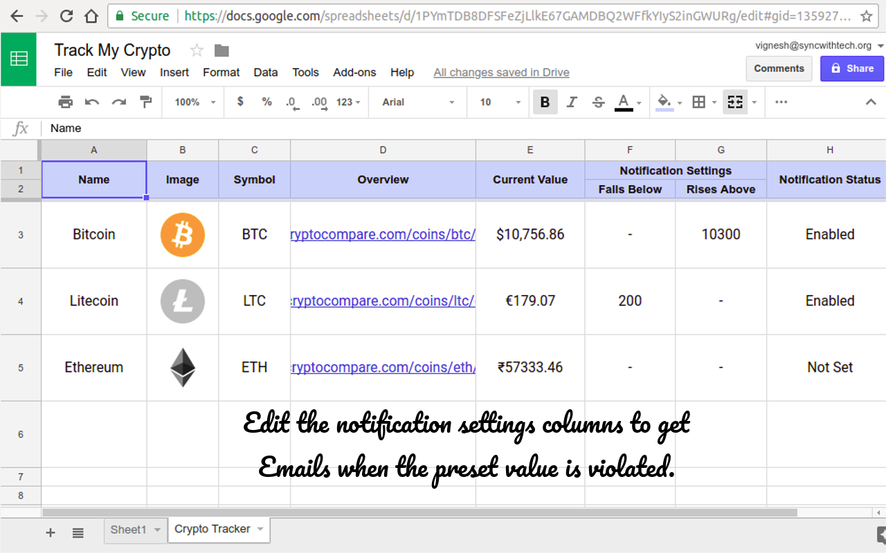 Cryptocurrencies Tracker gallery image