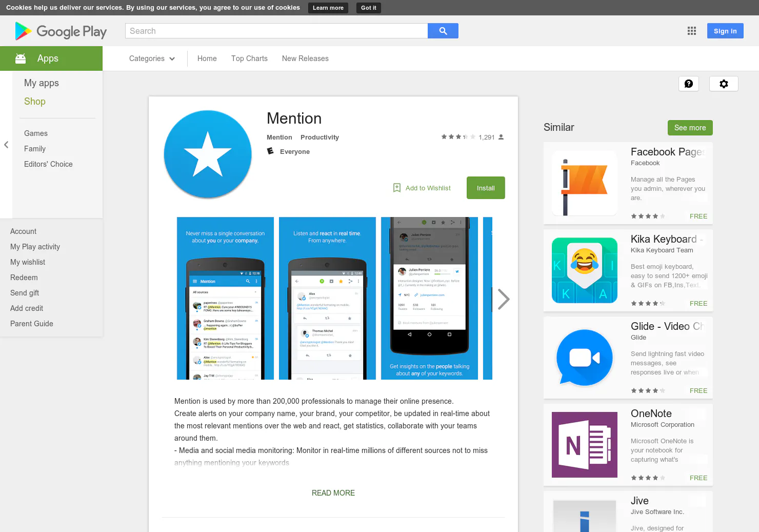 Mention for Android