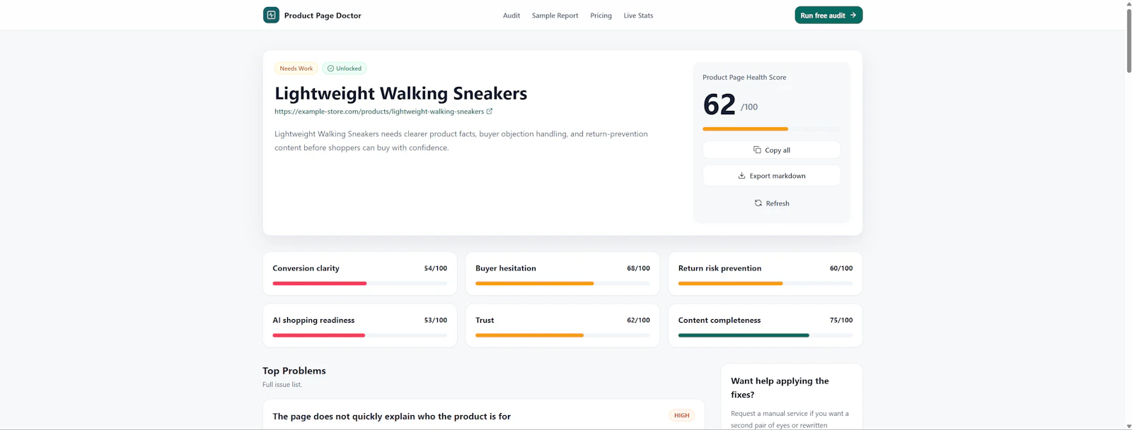 Product Page Doctor screenshot 2