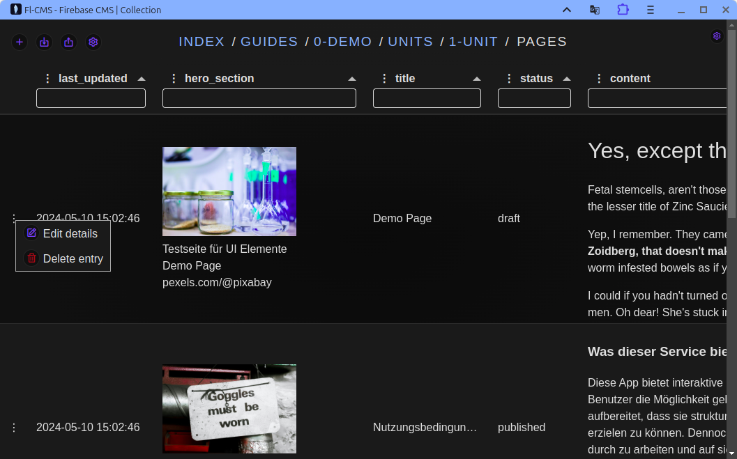Firelighter CMS - Screenshot 4 showing product features and functionality