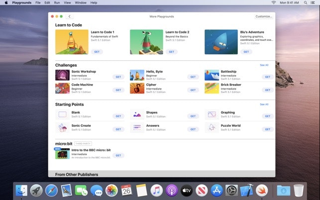 Swift Playgrounds gallery image