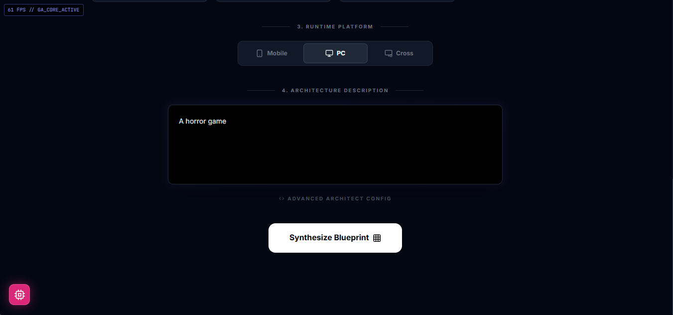 GameArchitect 2.0 - Screenshot 4 showing product features and functionality