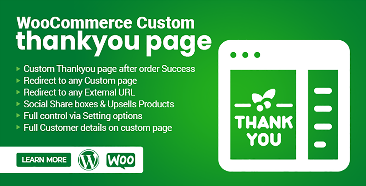 WooCommerce Thank you &confirmation page
