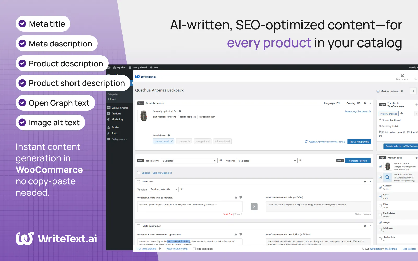 WriteText.ai for WooCommerce gallery image