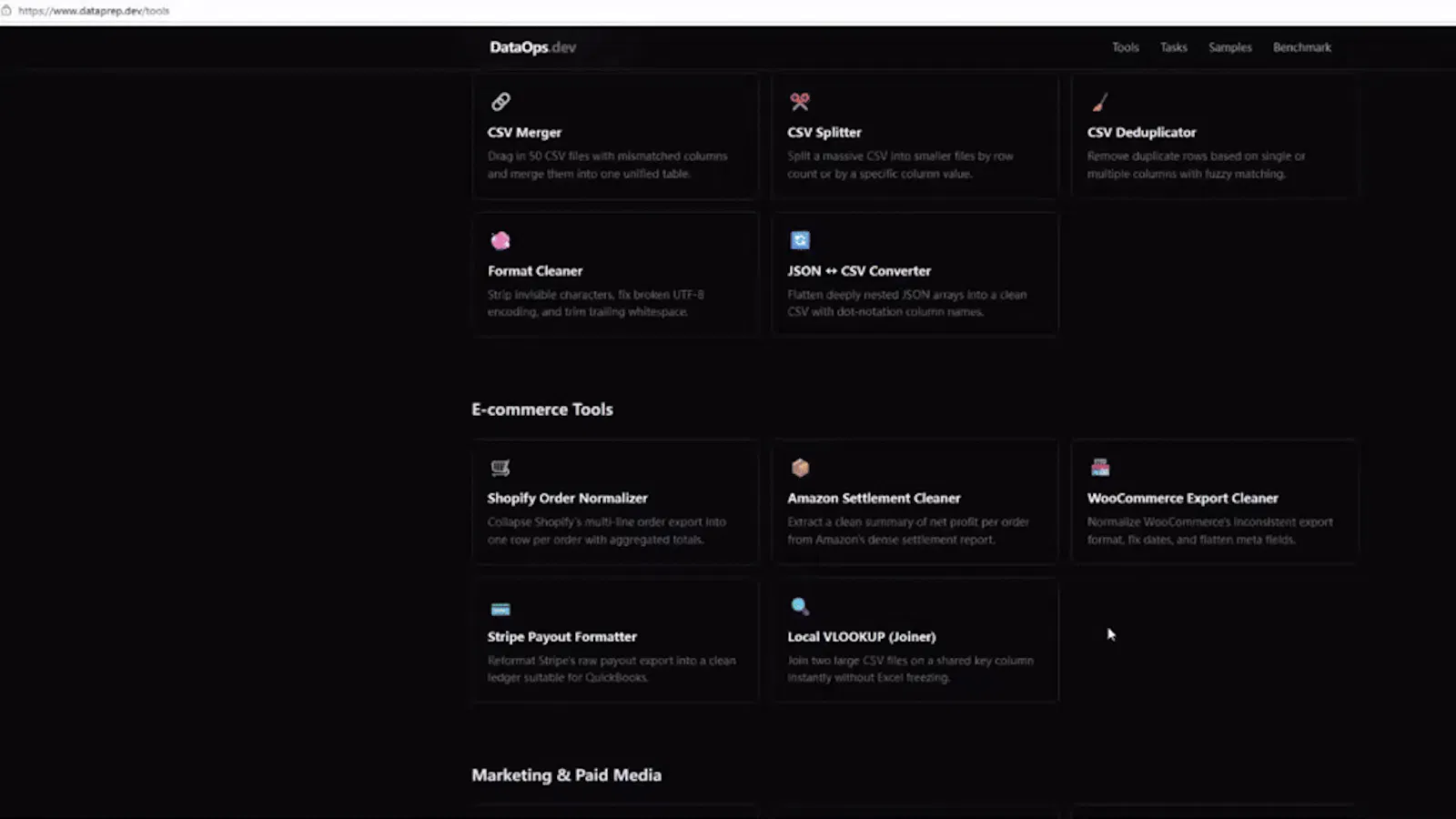 dataprep.dev screenshot 1 (video preview)