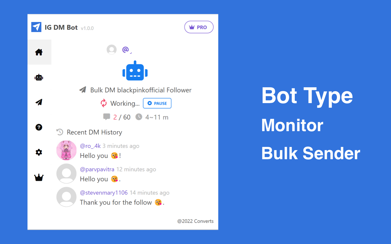 IG DM BOT - इंस्टाग्राम के लिए DM BOT - लक्षित दर्शकों को स्वचालित रूप से सीधे संदेश (डीएम) भेजें मीडिया 2