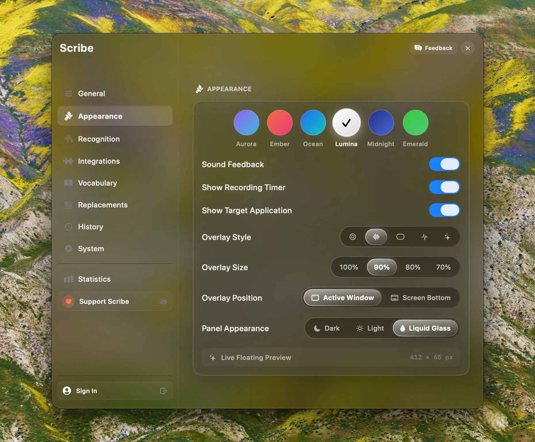 Scribe - voice dictation on macOS gallery image