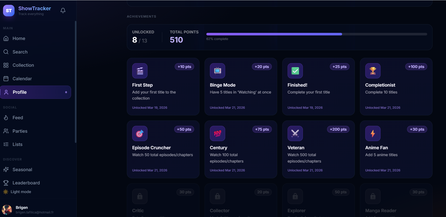 ShowTracker gallery image