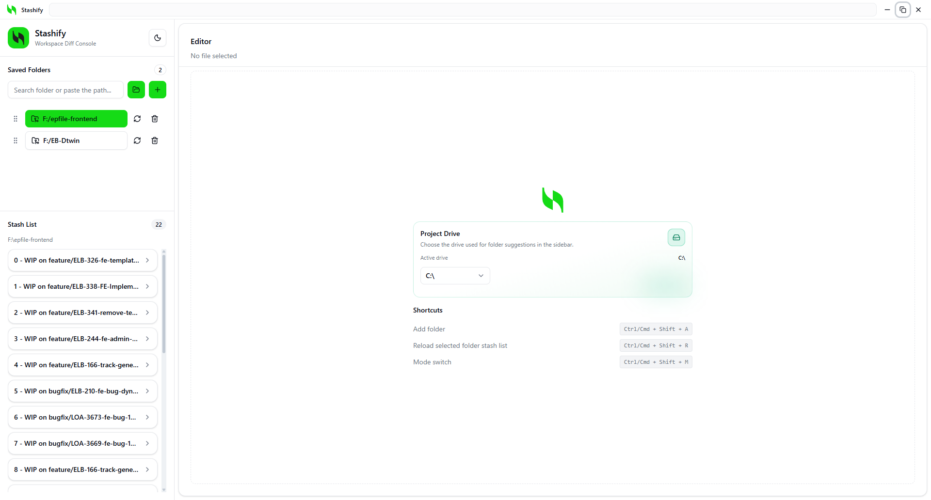Stashify - Main product screenshot demonstrating key features and user interface