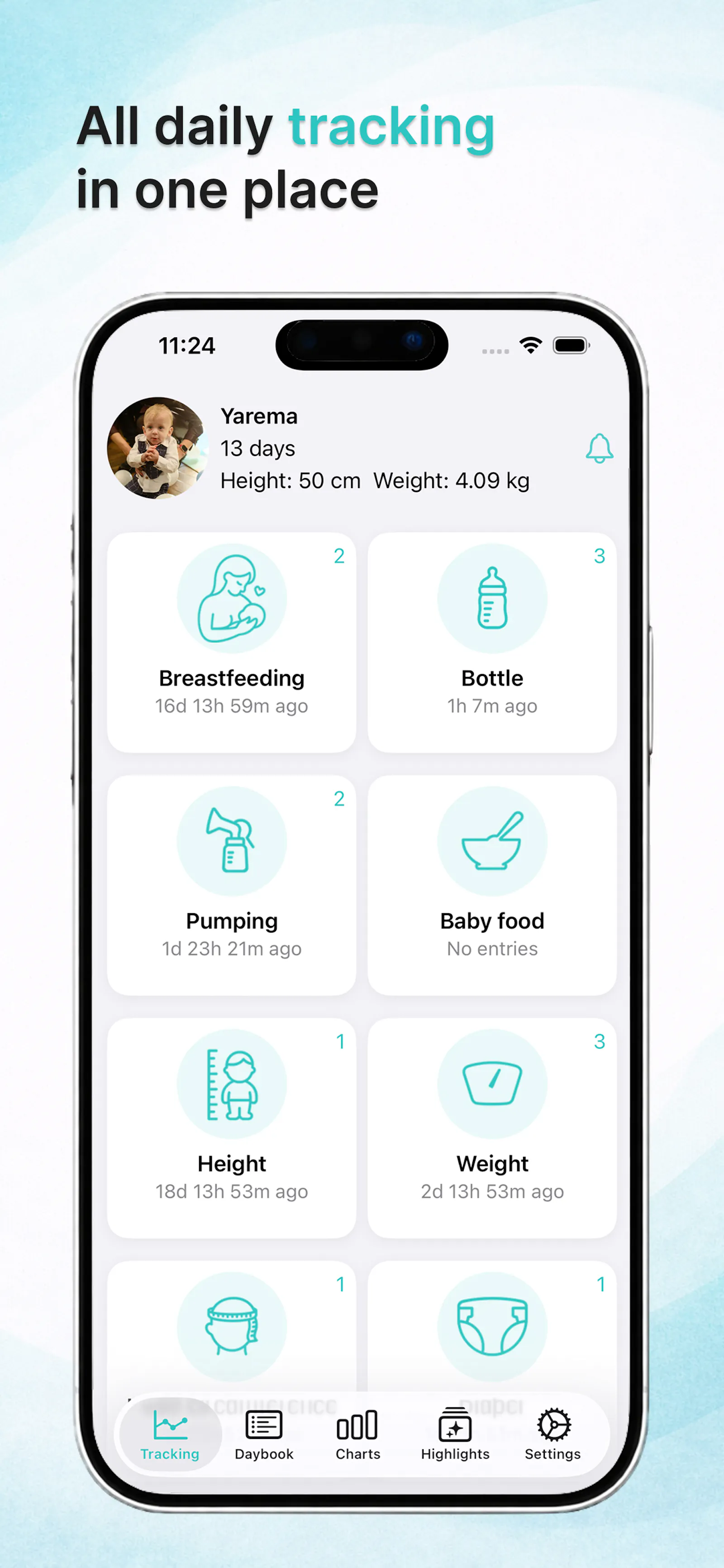 Malyatko — Baby tracker screenshot 1