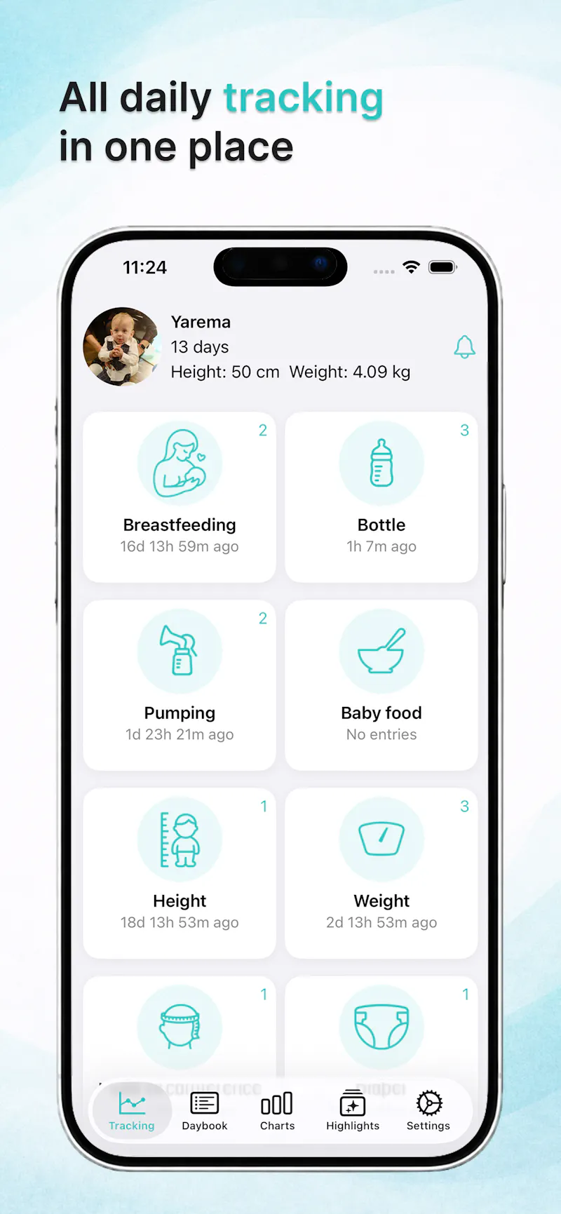 Malyatko — Baby tracker screenshot 1