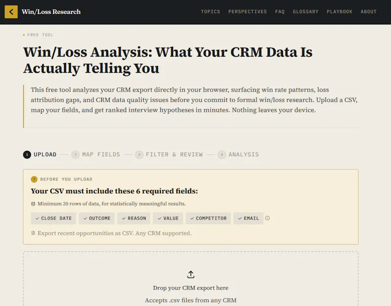 Win/Loss Analysis Audit screenshot 2
