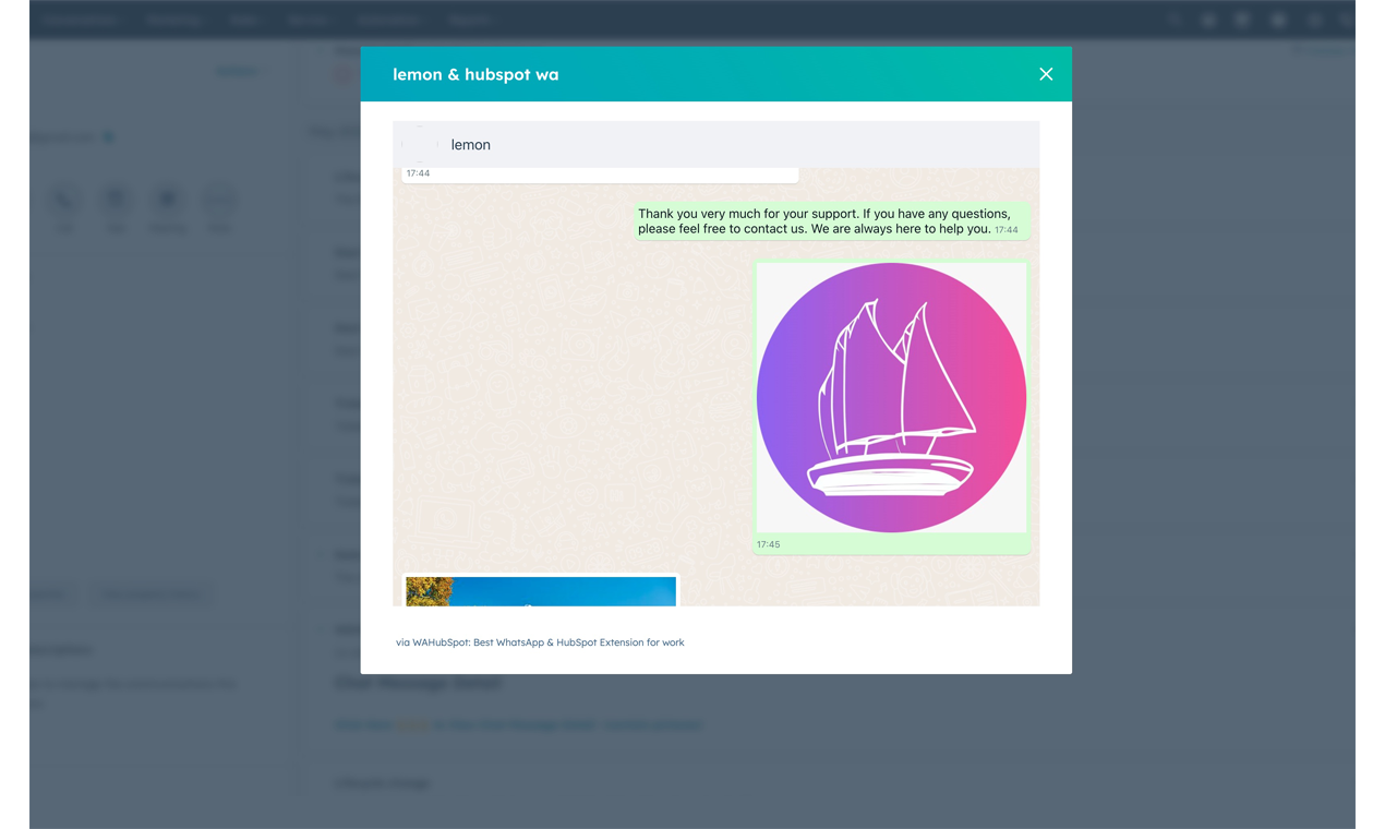 Wahelper:最高のWhatsApp Hubspot拡張機能 media 7