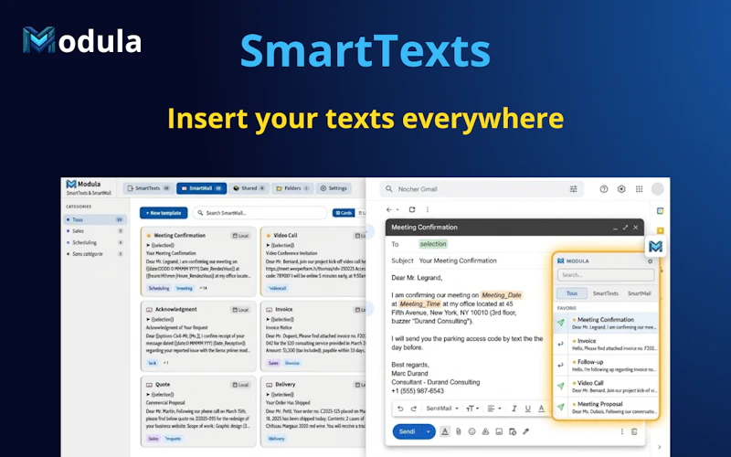 Modula — Text Expander & Mail Templates screenshot 2