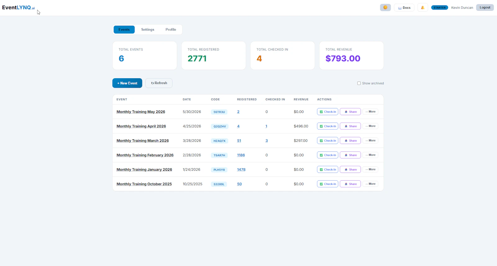 EventLYNQ - Event Check-In App screenshot 2