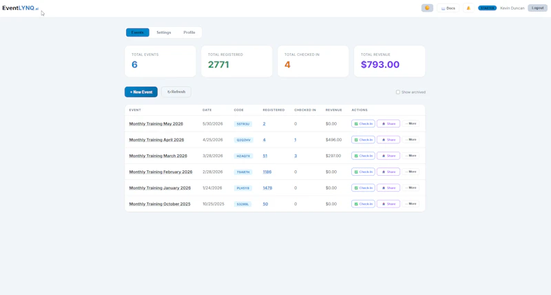 EventLYNQ - Event Check-In App screenshot 2