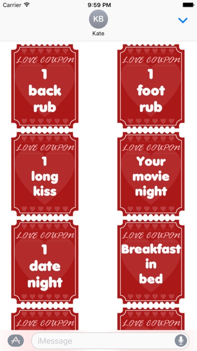 Love Coupons for iMessage gallery image