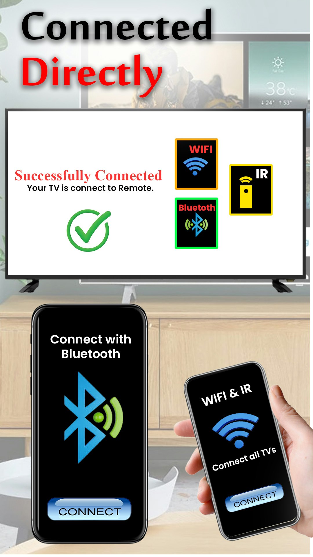 Mídia 2 de Aplicativo universal de controle remoto de TV - TV Remote que funciona para Android TV, bem como para TVs inteligentes
