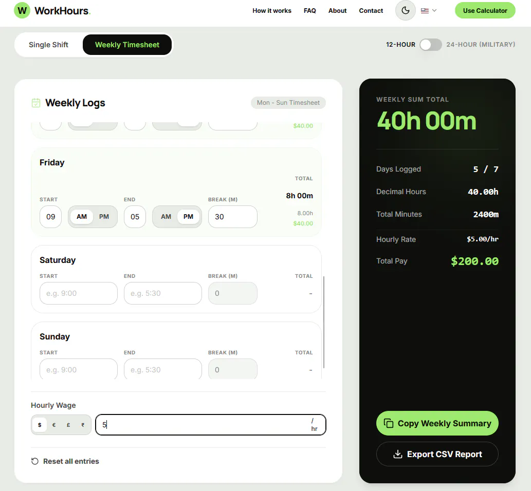 Calculate Work Hours gallery image