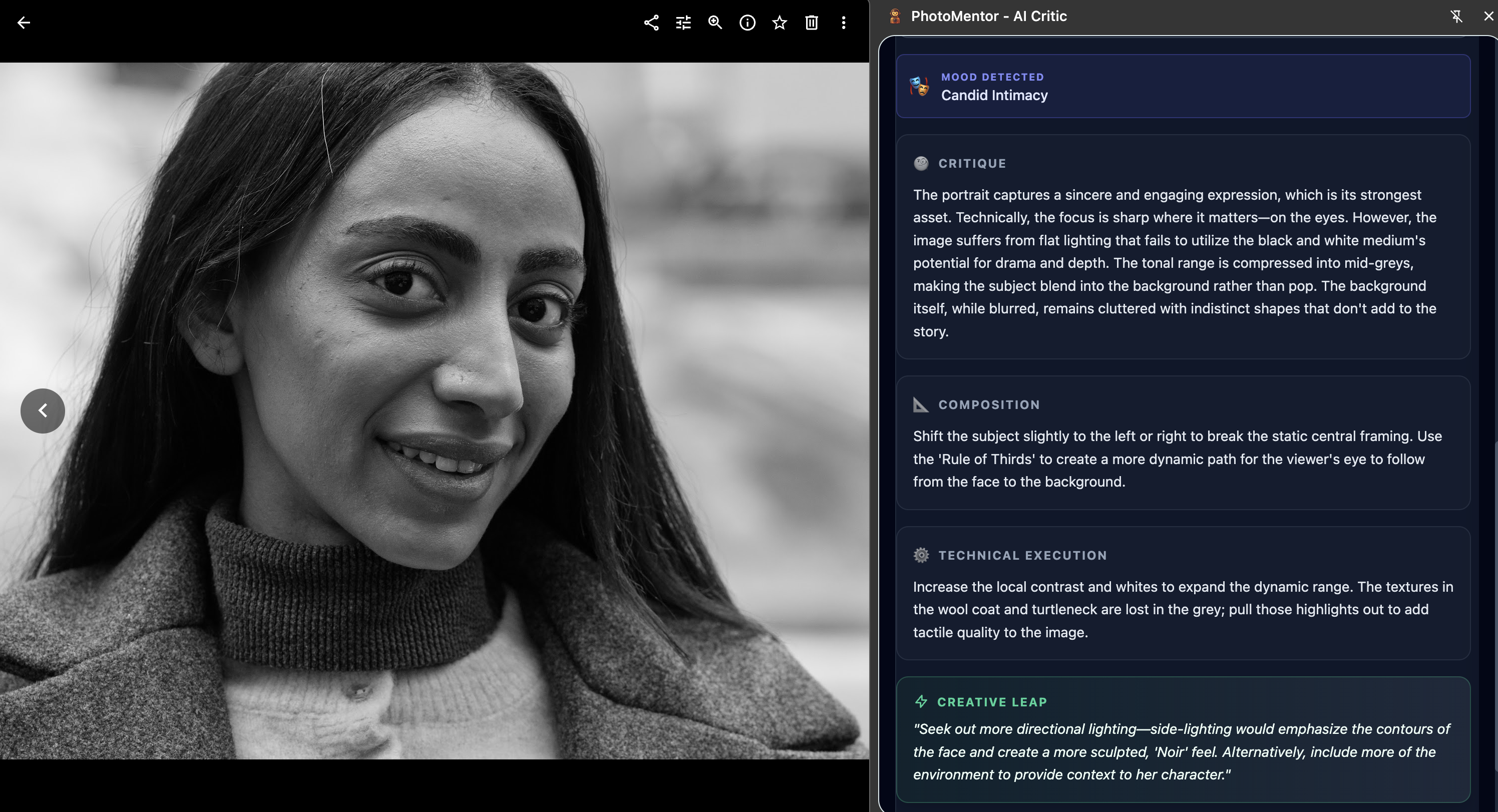 PhotoMentor - Screenshot 3 showing product features and functionality