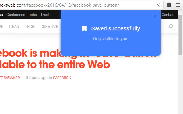 Save to Facebook Image