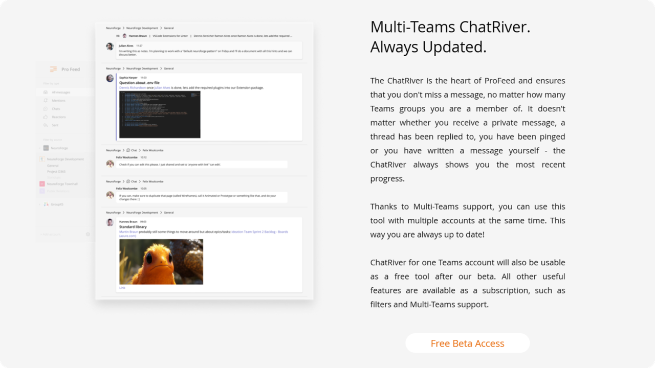 Pro Feed - Multi-Teams Chat Feed  gallery image