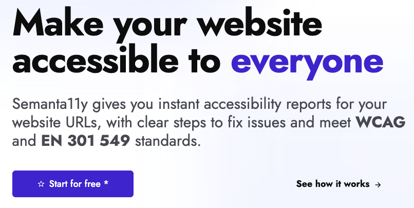 Média Semanta11y - Rapports et correctifs d'accessibilité du site Web automatisé 1