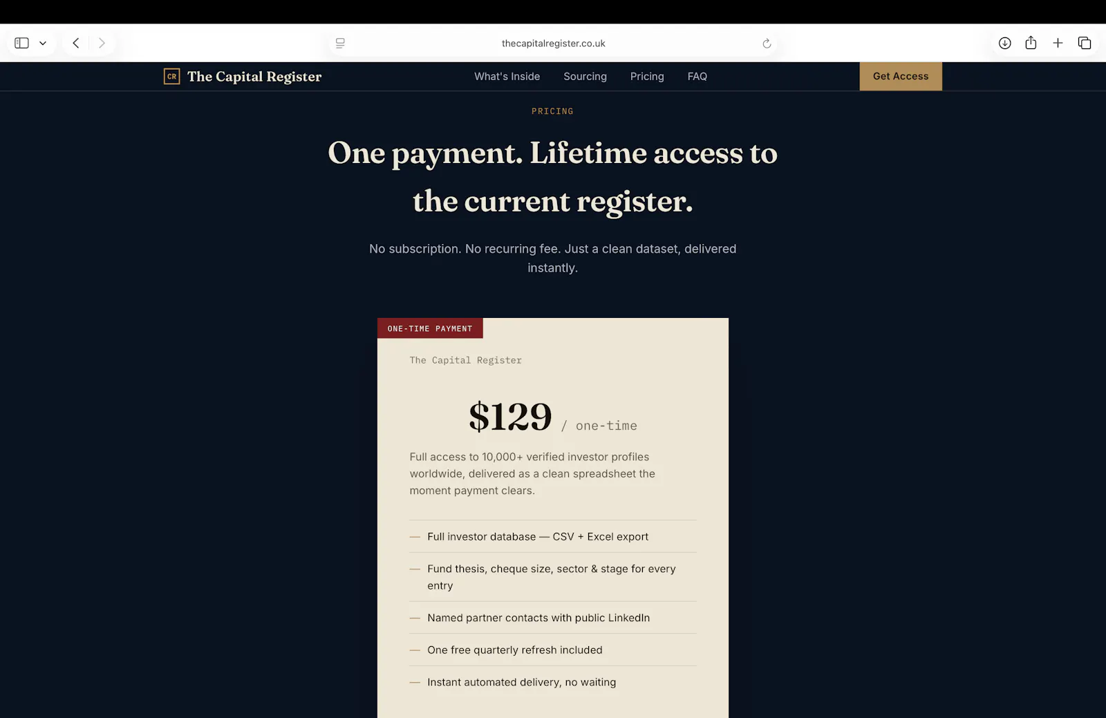 The Capital Register screenshot 3