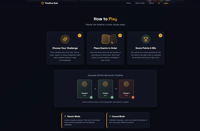 Timeline Quiz screenshot 4