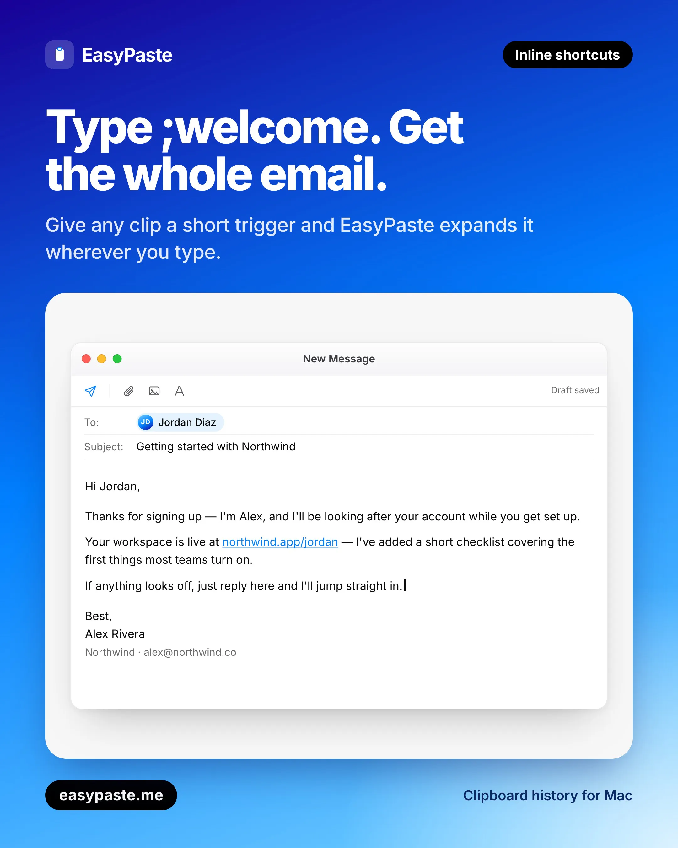 EasyPaste — Clipboard manager for mac gallery image