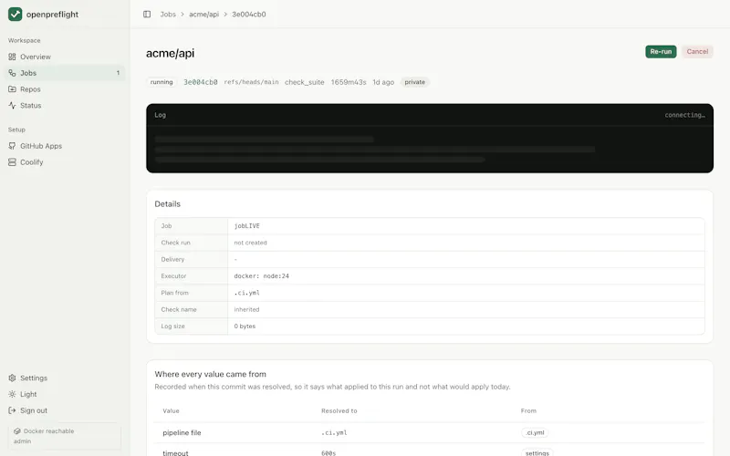 openpreflight screenshot 2