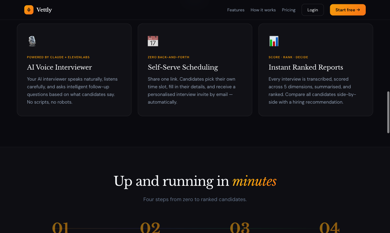 Vettly - Screenshot 2 showing product features and functionality