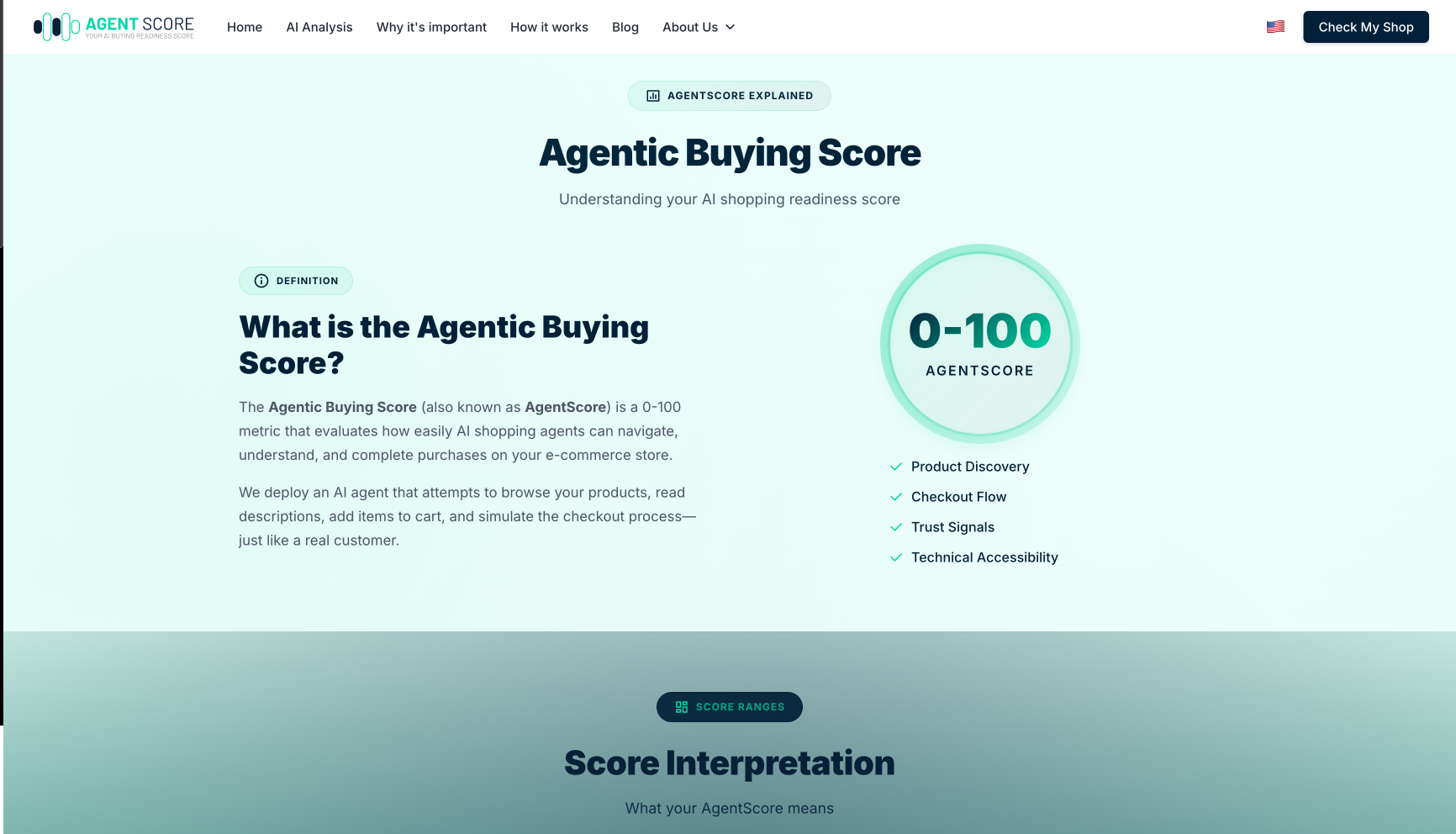 Agent Score - Screenshot 2 showing product features and functionality