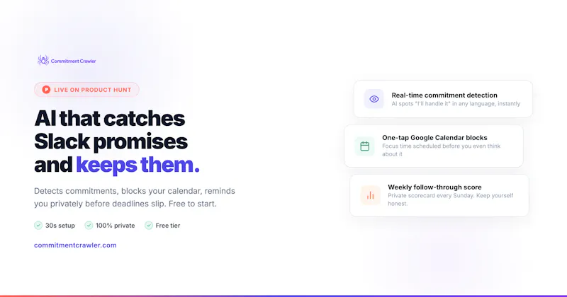 Commitment Crawler – AI for Slack Teams screenshot 4
