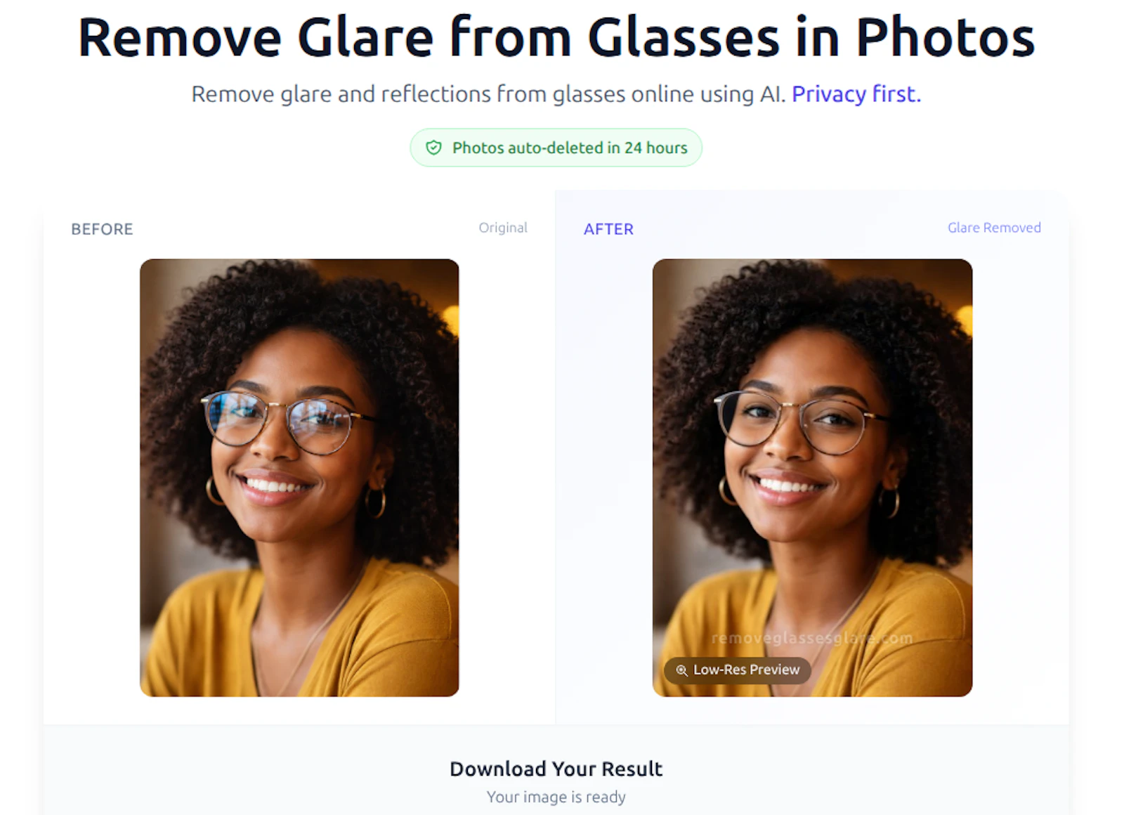RemoveGlassesGlare screenshot 2