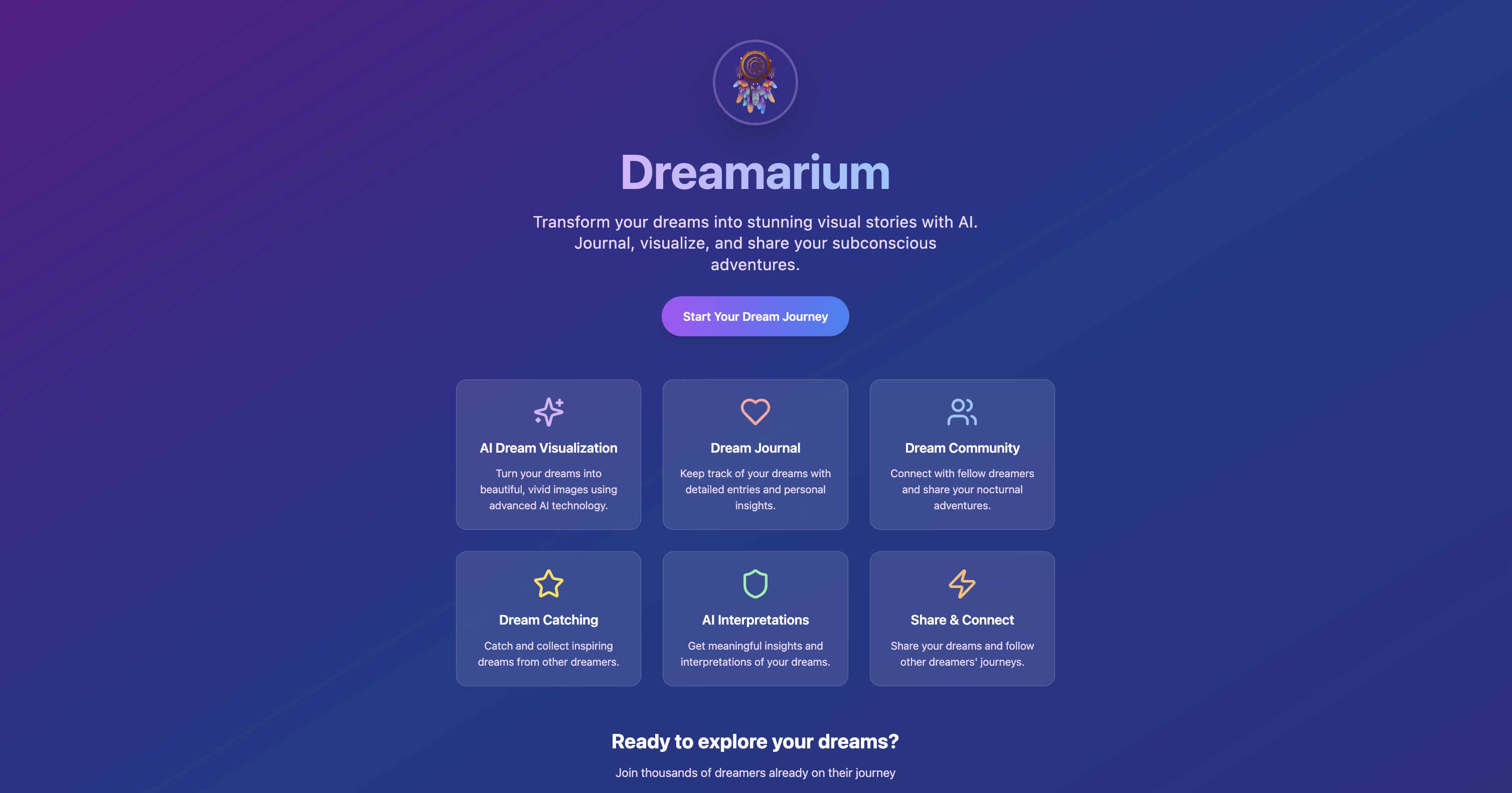 Dreamarium  - Main screenshot showing features and interface