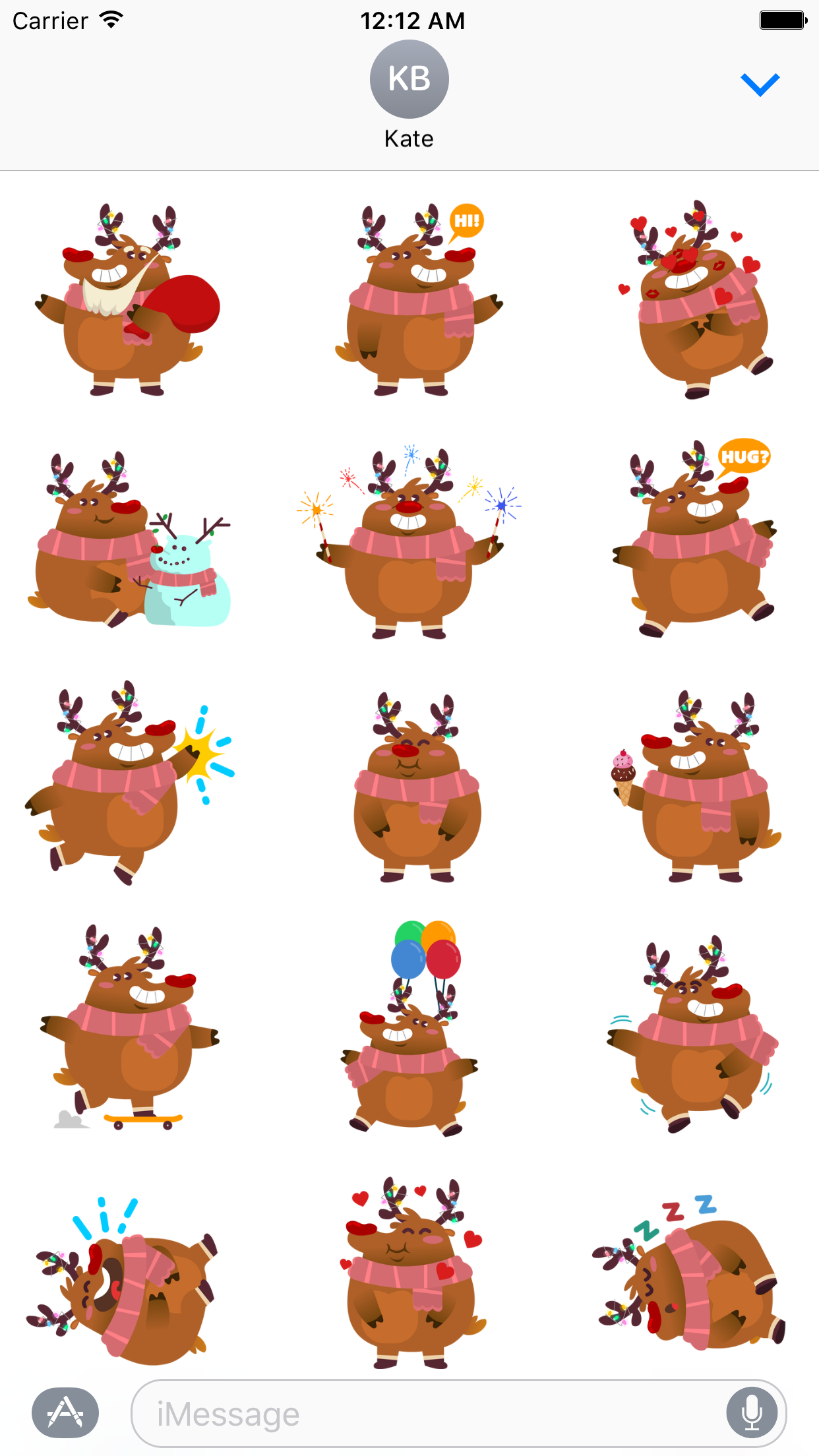 Rudolph the Fluffy Reindeer Stickers gallery image