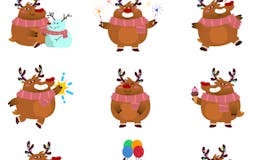 Rudolph the Fluffy Reindeer Stickers media 3