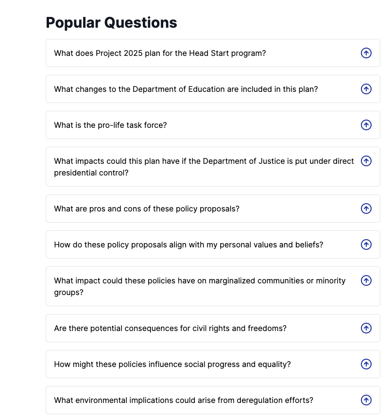 Project 2025 Chat gallery image