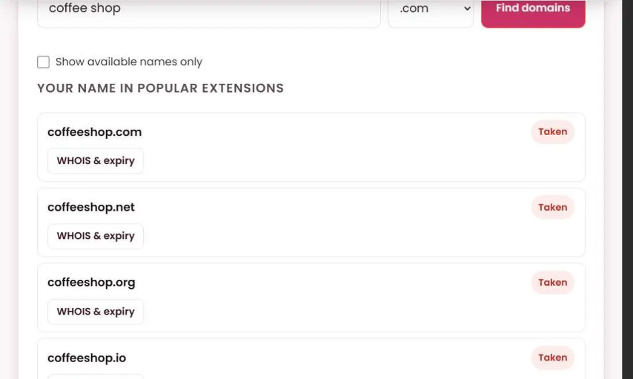 Etemora Domain Name Generator gallery image