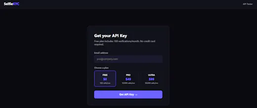 SelfieKYC API gallery image