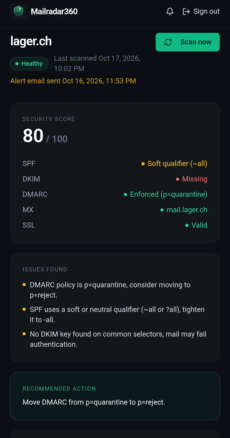 Mailradar360 screenshot 2