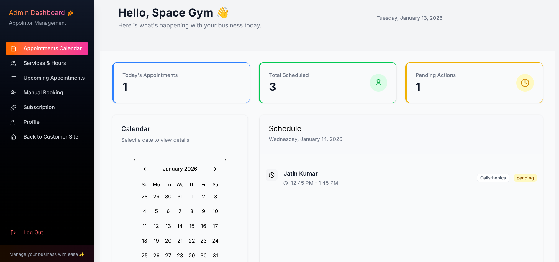 Appointor - Screenshot 2 showing product features and functionality